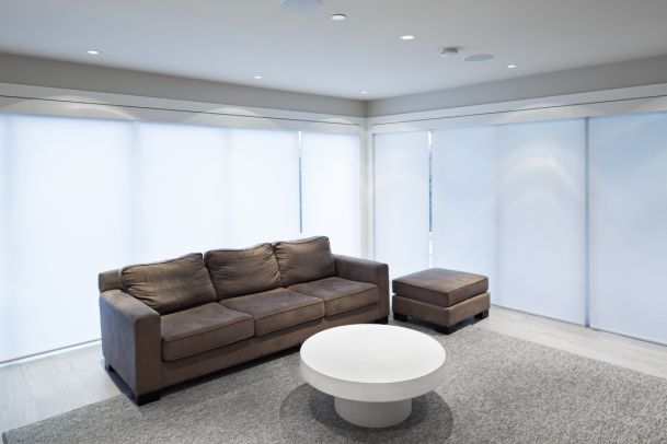Lutron motorized shades integrated by Graytek in South Surrey